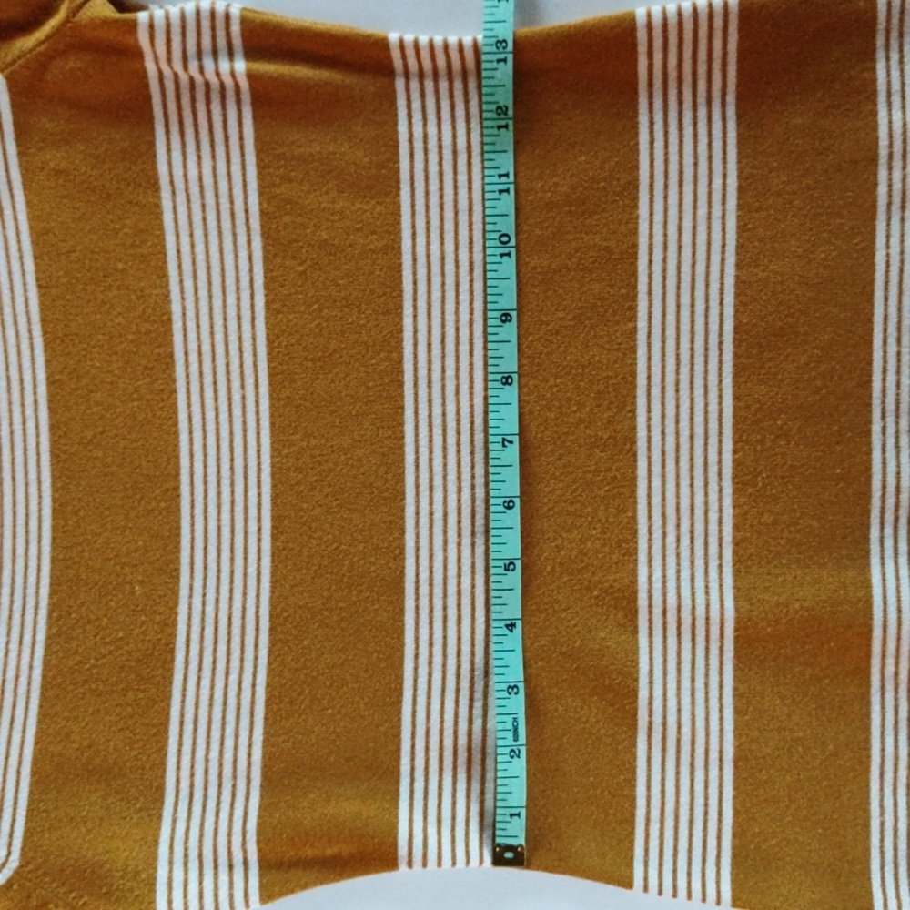 H&M Yellow and White Fitted Ribbed Long Sleeve Top - Picture 6 of 8